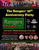 rangers anniversary party poster